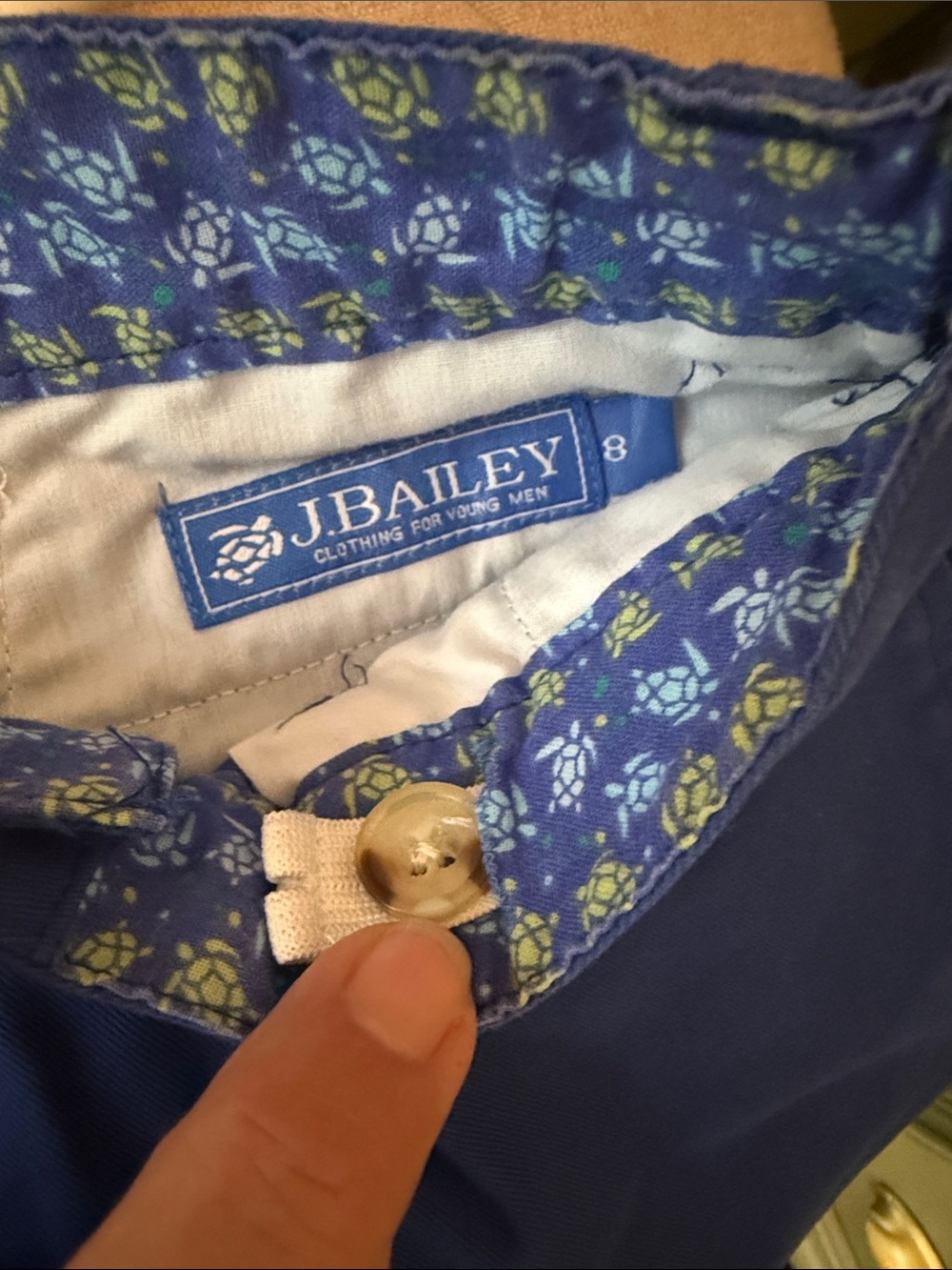 J. Bailey Blue Kids' Bottoms with Turtle-Print Waistband